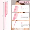 2 Pack Rat Tail Combs for Women Fine Tooth Comb