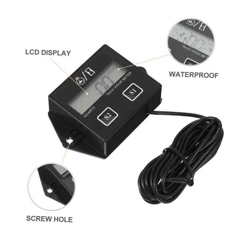 CHILDWEET Engine Motors Accessory Digital Hour Meters Motorcycle Timer Digital