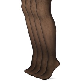 L'eggs womens L'eggs Everyday Women's Nylon Regular - Multiple Packs Available Pantyhose, Jet Black 4-pack, Plus Size