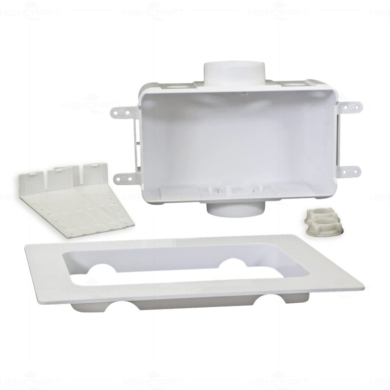 Highcraft TC300 Replacement Washing Machine Outlet Box with Faceplate White