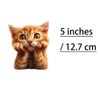 2 pcs Thinking Cat Funny Car Bumper Sticker,6 Inch Vinyl