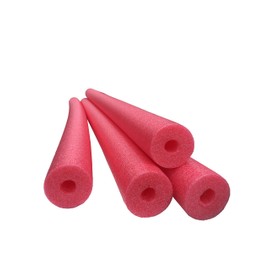 4 Pack Flex Connex Jumbo 60 Inch x 3.5 Inch Jumbo Swimming Pool Noodle Foam Multi-Purpose (Red)