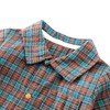 Mon Ange Baby Romper with Collar, Open Front, Baby Checkered