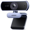 UGREEN Cámara Web HD con Micrófono 1080P30FPS,Corrección de Luz Automática