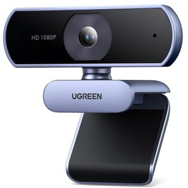 UGREEN Cámara Web HD con Micrófono 1080P30FPS,Corrección de Luz Automática                                                                            
