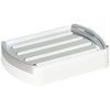 Kela Bathroom Soap Block Holder, Plastic, White, 13mm x 9mm