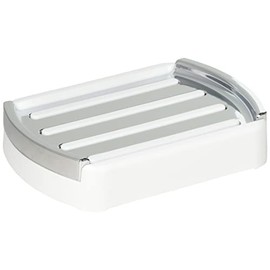 Kela Bathroom Soap Block Holder, Plastic, White, 13mm x 9mm