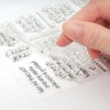 Fjgyjt 4 Sheets Clear Stamps with Words Sentiments Clear Stamps