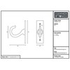 Hammer and Tongs - Hanging Hook - W20mm x H70mm