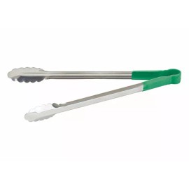 Winco UTPH-16G, 16-Inch Utility Tong with Polypropylene Green Handle