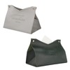 Leather Tissue Box Rectangular Cosmetic Tissues Box V-Port Shaped Napkin