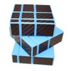 CuberSpeed Unusual Blue Mirror Cube Black Carbon Fiber Stickers 3x3