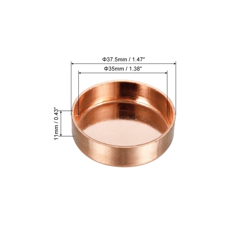 sourcing map Copper End Cap Pipe Fitting Sweat Plug Connection