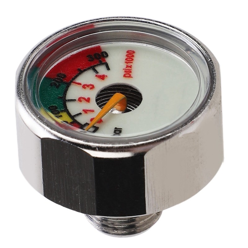 Pony Bottle Pressure Gauge Air Diving Cylinder Oxygen Tank Stainless