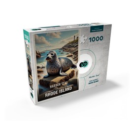 MyPuzzle Rhode Island, Harbor Seal: State Animals Series - Premium 1000 Piece Jigsaw Puzzle for Adults