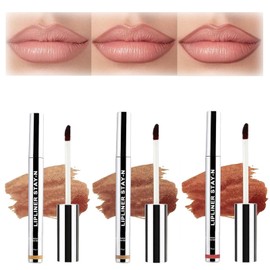 3 Pcs Abziehbarer Lippenkonturenstifte, Wasserfester Abnehmbarer Lipliner, Plump Lip Lines Lip Liner, Peel Off Lipliner Tattoo-Lippenstift, Langanhaltender und Pigmentierter Lipliner-Stift(3 Farben)