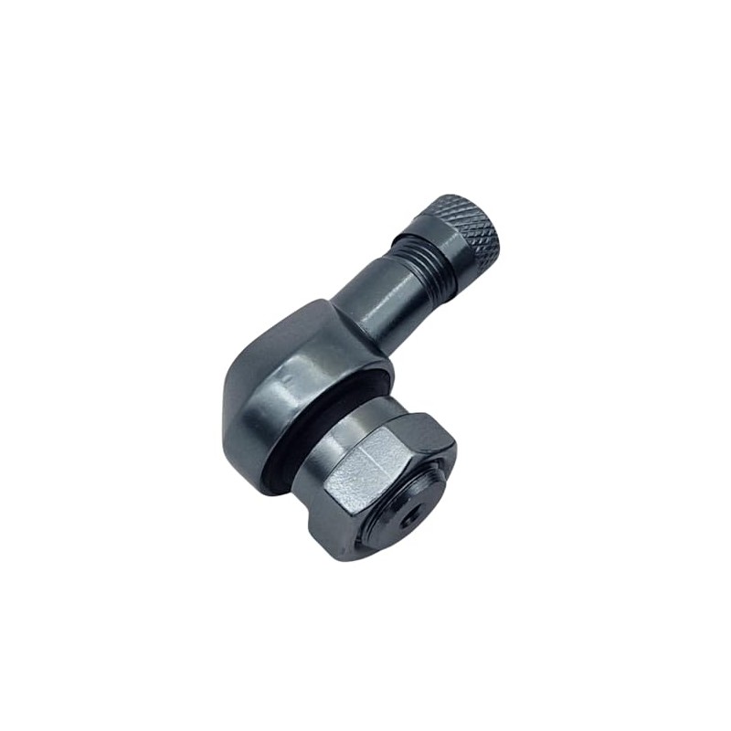 1x Motorcycle Aluminium Angle Valve Grey Anthracite 11.3 mm Valves