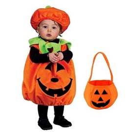 Nemori Halloween Cosplay, Pumpkin with Bag, Kids Costume, Soft Confit, Pumpkin, Cosplay, Unisex, 27.6 - 51.2 inches (70 - 130 cm)