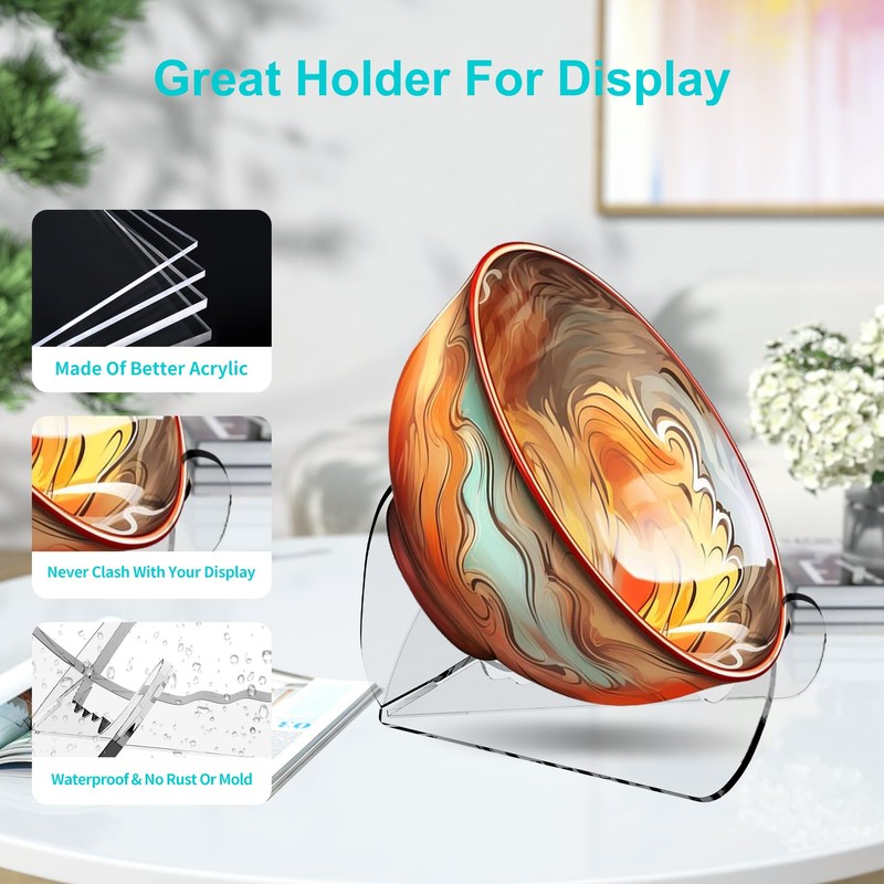 Boloyo "X Shape Acrylic Bowl Display Stand, 6.5 Inch 1PC