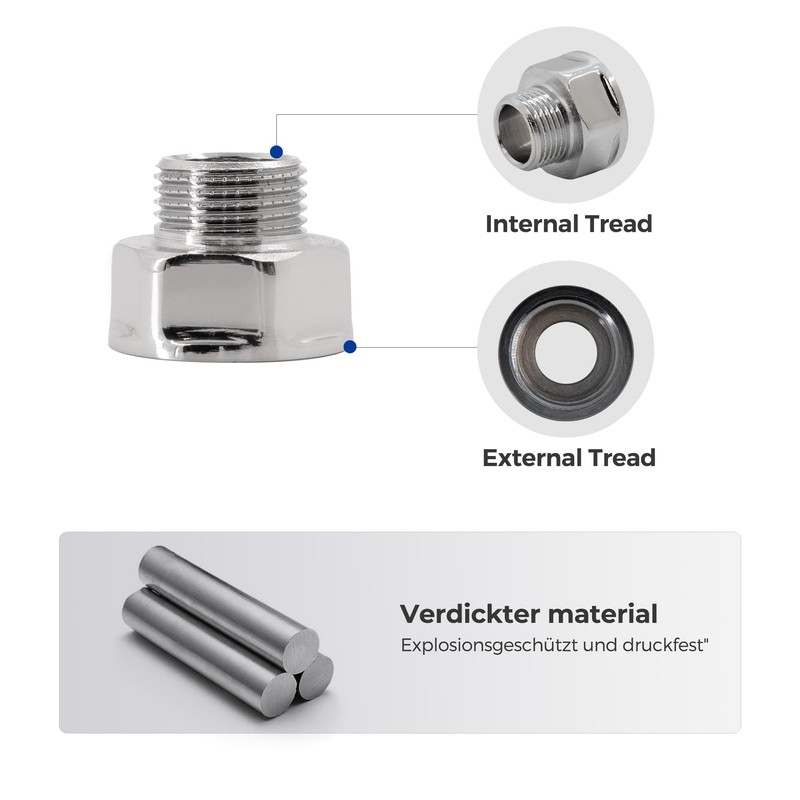 VANCOCO 2 Pack Reducer 1/2 to 3/8