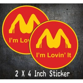 L1G I'm Lovin' It 4" Decal Sticker JDM Funny Car fits EVO sti Nissan Jeep Civic McDs