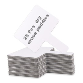 QTLCOHD 25 Pack 5 x 7 Inch Dry Erase Answer Paddle, Hand Held White Boards for Students, Mini Double Sided Auction Paddles for Classroom, Teaching, Office