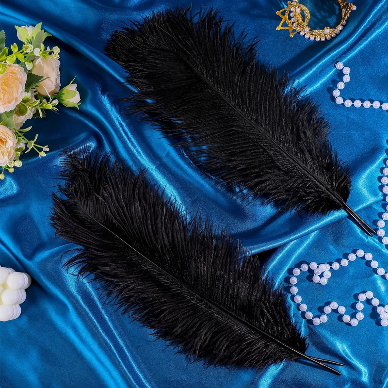 Retrowavy 30 Pcs 18-20 Inch Large Natural Ostrich Feathers Bulk
