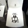 1Pc Black Removable Vinyl Wall Sticker for Toilets Cute Cat