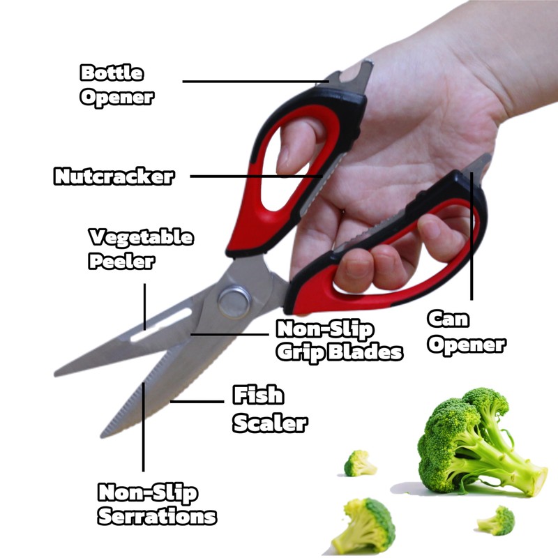 Flioriel 2-Pack Heavy Duty Kitchen Shears - Ultra Sharp All