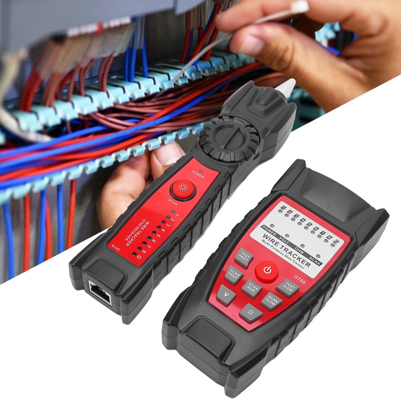 GT66 RJ11/RJ45 Multifunctional Cable Tester Line Finder Net Cable Detector