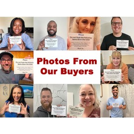 Essentials for Hosts - Do Not Flush The Following - Flush Only Toilet Paper Sign - Clean 4"x6" Acrylic Sign w/Mounting Tape - Do Not Flush Sign for Bathroom - Septic Sign for Bathroom