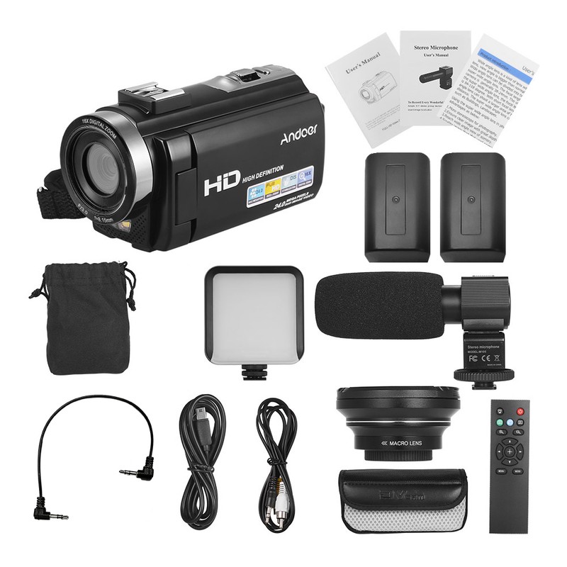 Andoer HDV-201LM 1080P FHD Digital Video Camera Camcorder DV Recorder