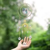 Sun Catcher Crystal Wind Chime, Crystal Pendant, Gold Moon, Star,