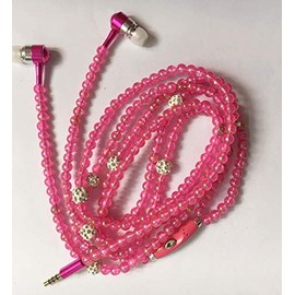 SPRINT4DEALS Auriculares con cable con micrófono estéreo de calidad de sonido con cancelación de ruido para correr, cocinar, gimnasio, deportes (perla, rosa)