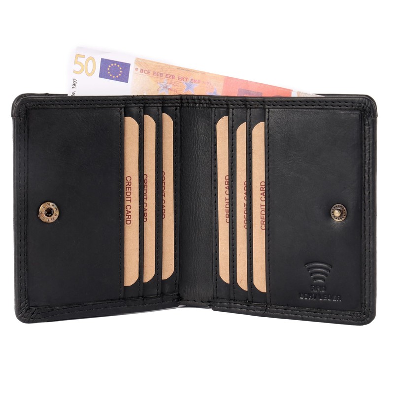 Benthill Small Wallet Genuine Leather RFID | Viennese Box Genuine