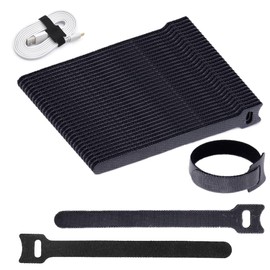 Rhimooay Pack of 100 Cable Ties, Resealable, 150 x 12 mm, Reusable Velcro Cable Ties, Velcro Cable Ties, Velcro Cable Ties, Velcro Cable Ties, Velcro Straps