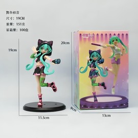 MR. GADGETS Figura Coleccionable Hatsune Miku 19cm, Muñeca Luminista Vocaloid Live Stage, Decoración de Personaje Animado con Cosplay, Estatuilla de PVC Reforzado, Calidad, Ideal para Regalo, Juguetes