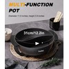 6L Dual-Sided Electric Hot Pot with Cool-Touch Handles, 1100W Adjustable