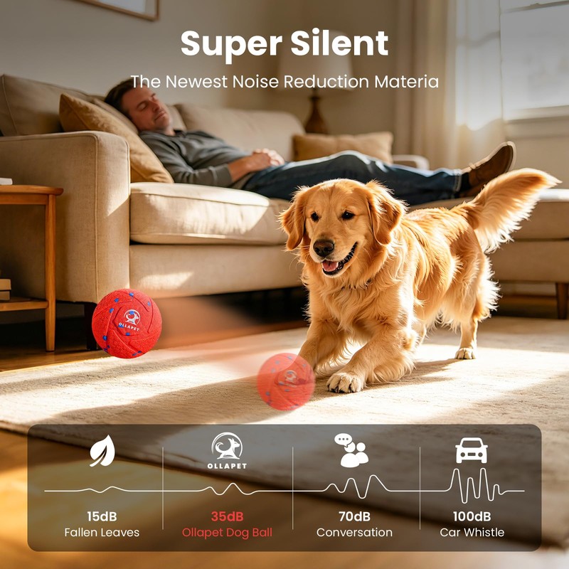Ollapet Interactive Dog Toys Dog Ball - Auto Bouncing &