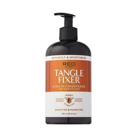 Red by Kiss Tangle Fixer with Honey & Keratin, Sulfate-Free Detangling Leave-in Conditoner for Shine & Frizz Protection, Mango & Peach Scent