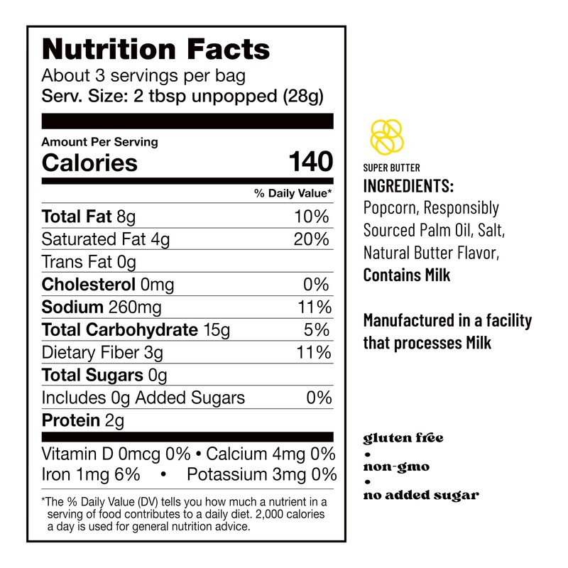 Opopop Traditional Microwave Popcorn - Super Butter 9-Pack - Butter