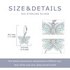 VONALA Butterfly Earrings Opal Butterfly Drop Earrings 925 Sterling Silver