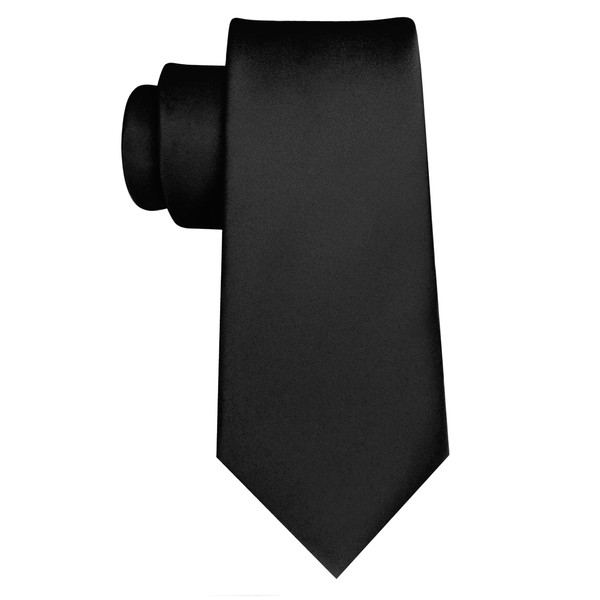 RBOCOTT Black Tie Single Necktie for Men(34)