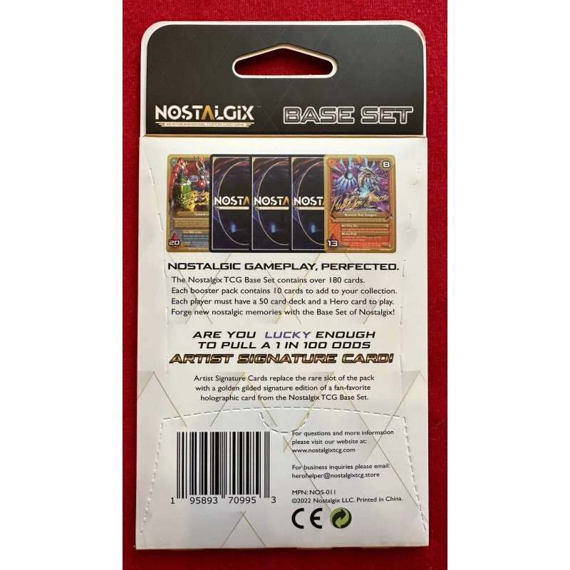 Nostalgix Base Set 1st Edition 4 Sleeved Packs + Card