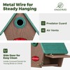 Kingsyard Recycled Plastic Bird House for Outdoors - Hanging Nesting