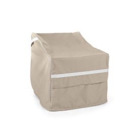 Covermates Prestige Square Adirondack Chair Cover – 900D Heavy-Duty Polyester Outdoor Patio & Garden Chair Protector with Drawcord Hem, Buckle Straps & Mesh Vents, 28W x 34D x 52H, Clay