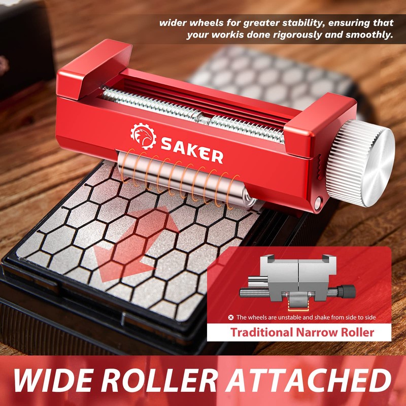 Saker Saker Honing Guide Tool Upgraded - Off-Center Sharpening Holder