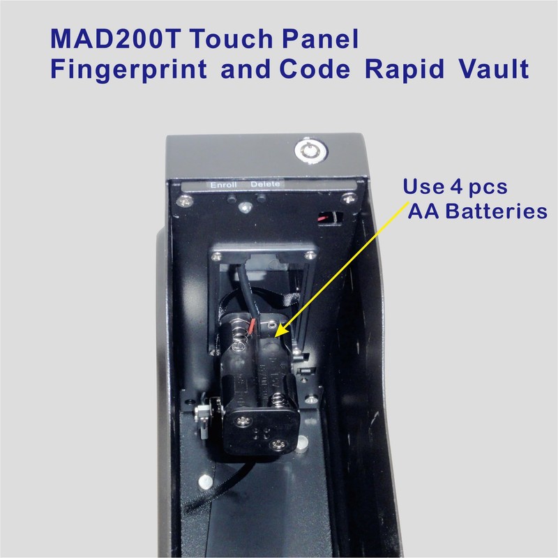 Mounted Gun Safe, Biometric Pistol Safe hand touch Fingerprint and
