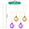 SAVITA 200pcs Christmas Ornament Hanger String, Precut Metallic Ribbon for
