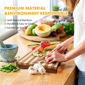 Bamboo Stovetop Cover&Countertop Cutting Board with Adjustable Legs, 21.14 x 11.42 inches Dual-purpose Chopping Board for Electric Stove Burner, Workspace Block Cover for RV Camping Camper Gas